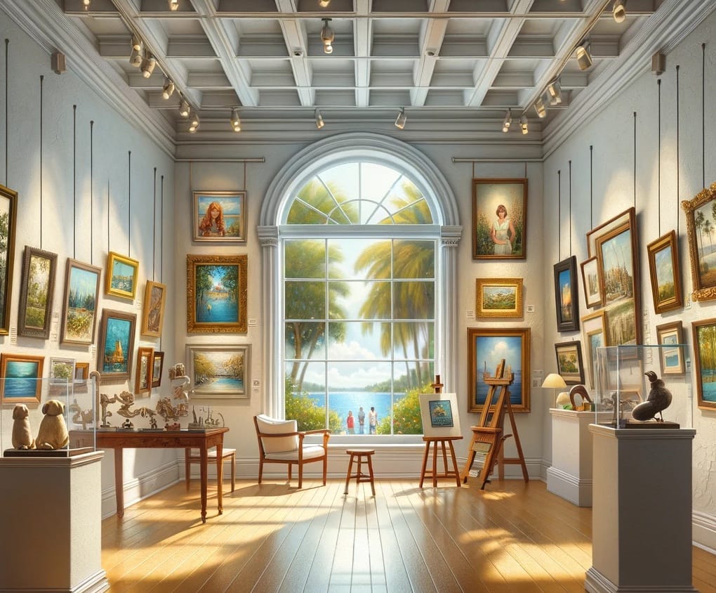 An Indoor Art Gallery in Sarasota