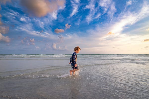 Playing in the Water at Lido Key, Florida